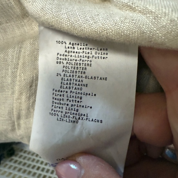 Emporio Armani Taupe Lamb Leather Jacket - Picture 13 of 14